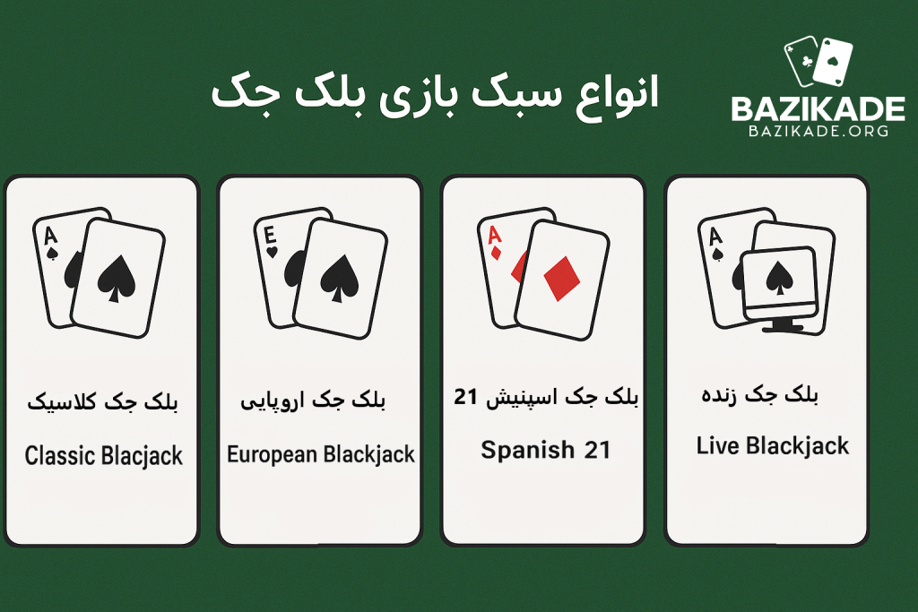 بازی بلک جک چیست - انواع سبک بازی